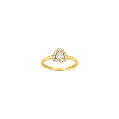 Bague en or jaune et diamant 0.31ct