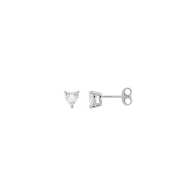 Clous d'oreilles en or blanc