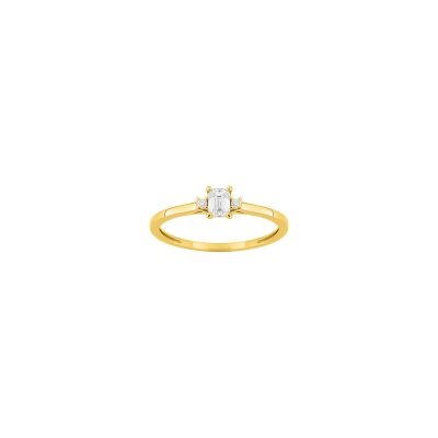 Bague en or jaune et diamant 0.27ct
