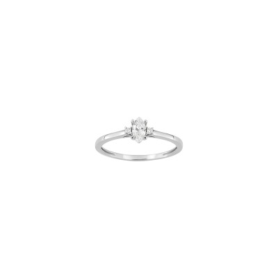 Bague en or blanc et diamant 0.24ct