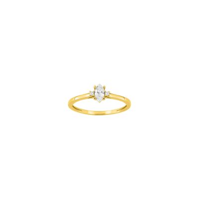 Bague en or jaune et diamant 0.24ct