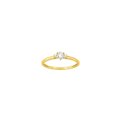 Bague en or jaune et diamant 0.22ct