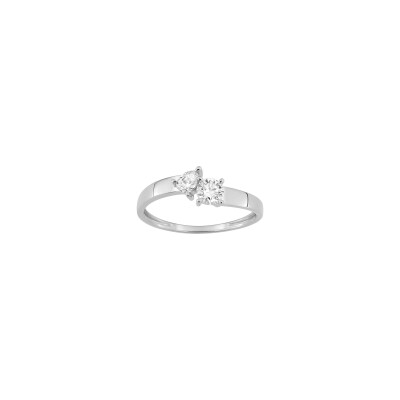 Bague en or blanc et diamant 0.40ct