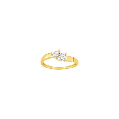 Bague en or jaune et diamant 0.40ct