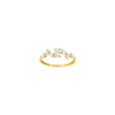 Bague Diamanti en or jaune et diamant de synthèse 0.50ct