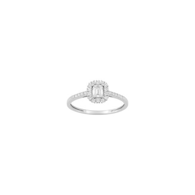 Bague en or blanc et diamant de synthèse 0.43ct