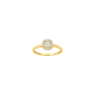 Bague en or jaune et diamant 0.36ct