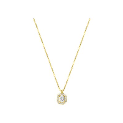 Collier en or jaune et diamant 0.36ct