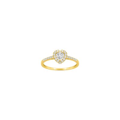 Bague en or jaune et diamant 0.37ct