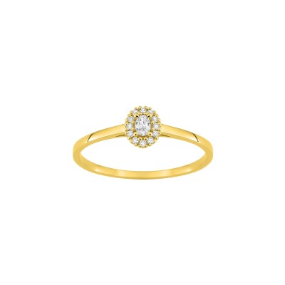 Bague Diamanti en or jaune et diamant de synthèse 0.10ct
