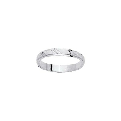 Alliance Muguet en or blanc, 3mm