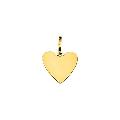 Pendentif à graver coeur en or jaune