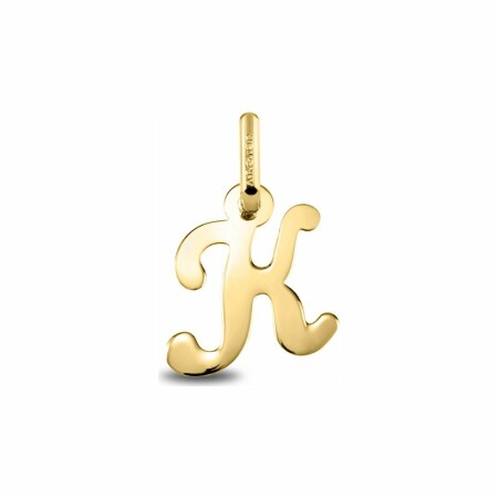 Pendentif initiale K en or jaune