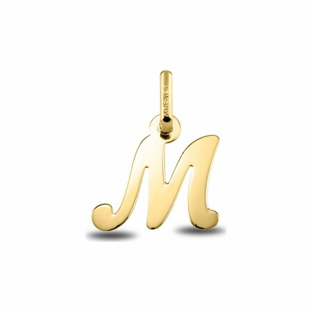 Pendentif initiale M en or jaune