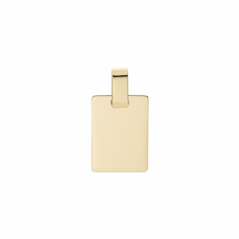 Pendentif rectangle en or jaune