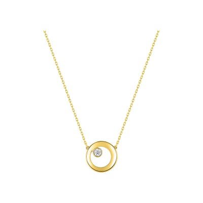 Collier en or jaune et diamant 0.02ct