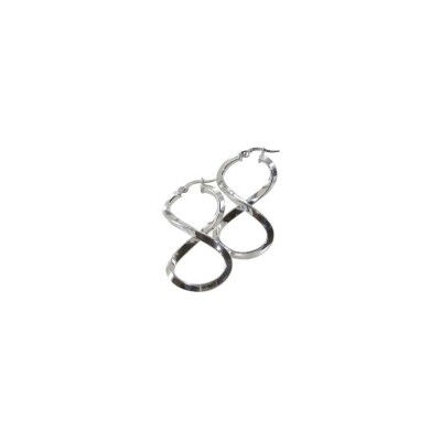 Boucles d'oreilles créoles Art de la créole en or blanc