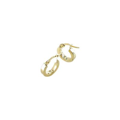 Boucles d'oreilles créoles ADLC en or jaune