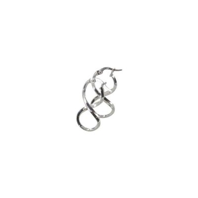 Boucles d'oreilles créoles Art de la créole en or blanc