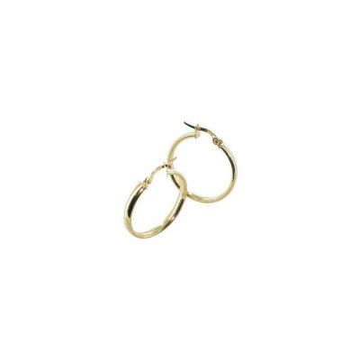 Boucles d'oreilles créoles ADLC en or jaune