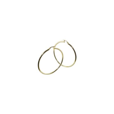 Boucles d'oreilles créoles ADLC en or jaune