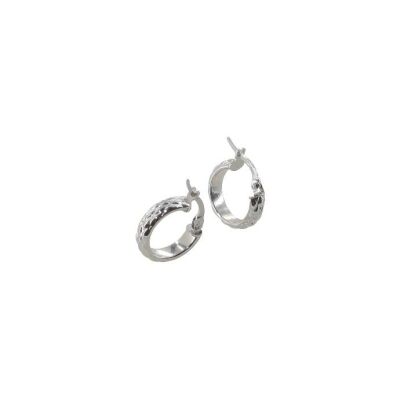 Boucles d'oreilles créoles Art de la créole en or blanc