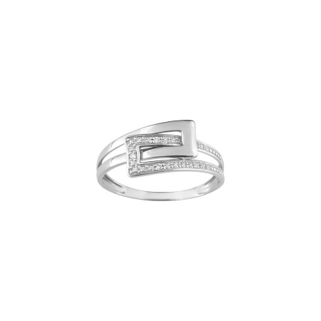 Bague en or blanc et diamant, 0.02ct