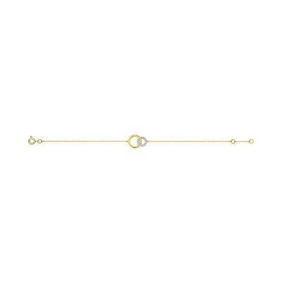 Bracelet en or jaune et diamant 0.03ct