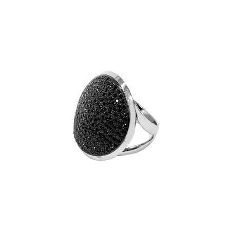 Bague Isabelle Barrier en or blanc, argent et spinelle, taille 54