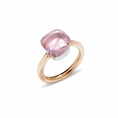 Bague Pomellato Nudo en or rose, or blanc et rose de France