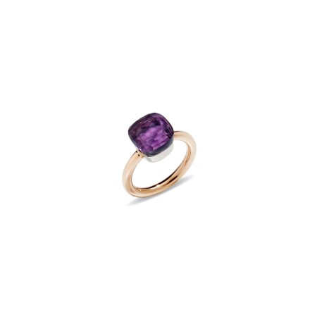 Pomellato Nudo Classic ring, rose gold, white gold and amethyst