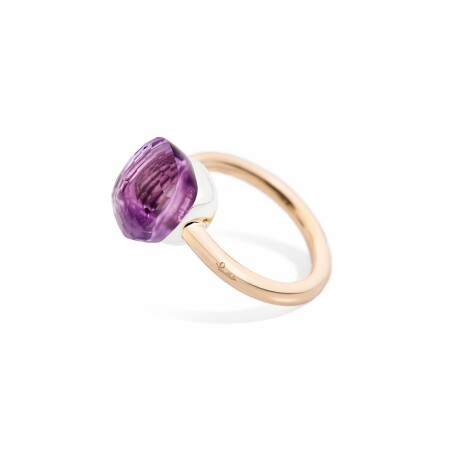 Pomellato Nudo Classic ring, rose gold, white gold and amethyst