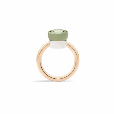 Bague Pomellato Nudo Classic en or rose, or blanc et prasiolite