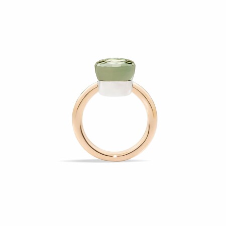 Pomellato Nudo Classic ring, rose gold, white gold and prasiolite