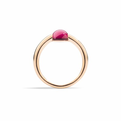 Bague Pomellato M'ama non m'ama en or rose et rhodolite