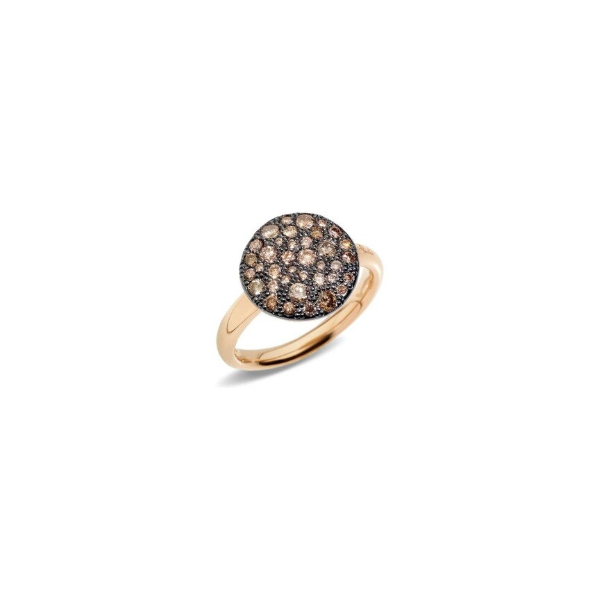 Bague Pomellato Sabbia en or rose et diamants bruns