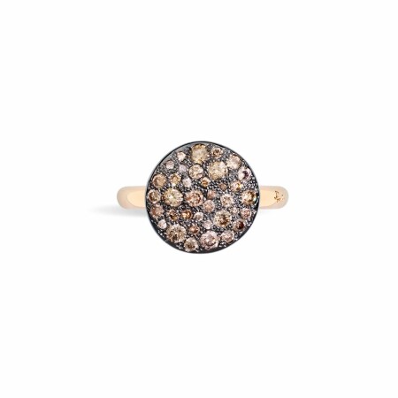 Bague Pomellato Sabbia en or rose et diamants bruns