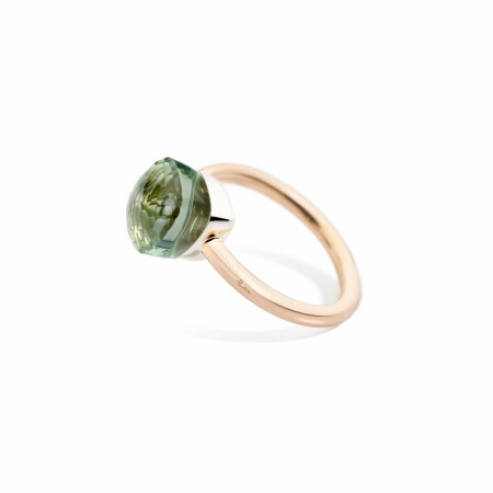 Pomellato Nudo Petit ring, rose gold, white gold and prasiolite