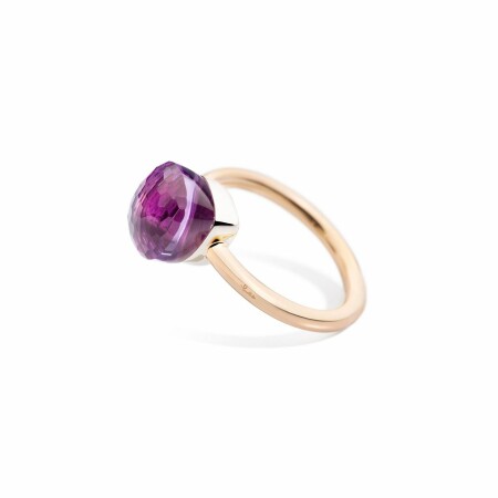 Pomellato Nudo Petit ring, rose gold, white gold and amethyst