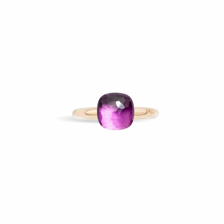 Pomellato Nudo Petit ring, rose gold, white gold and amethyst