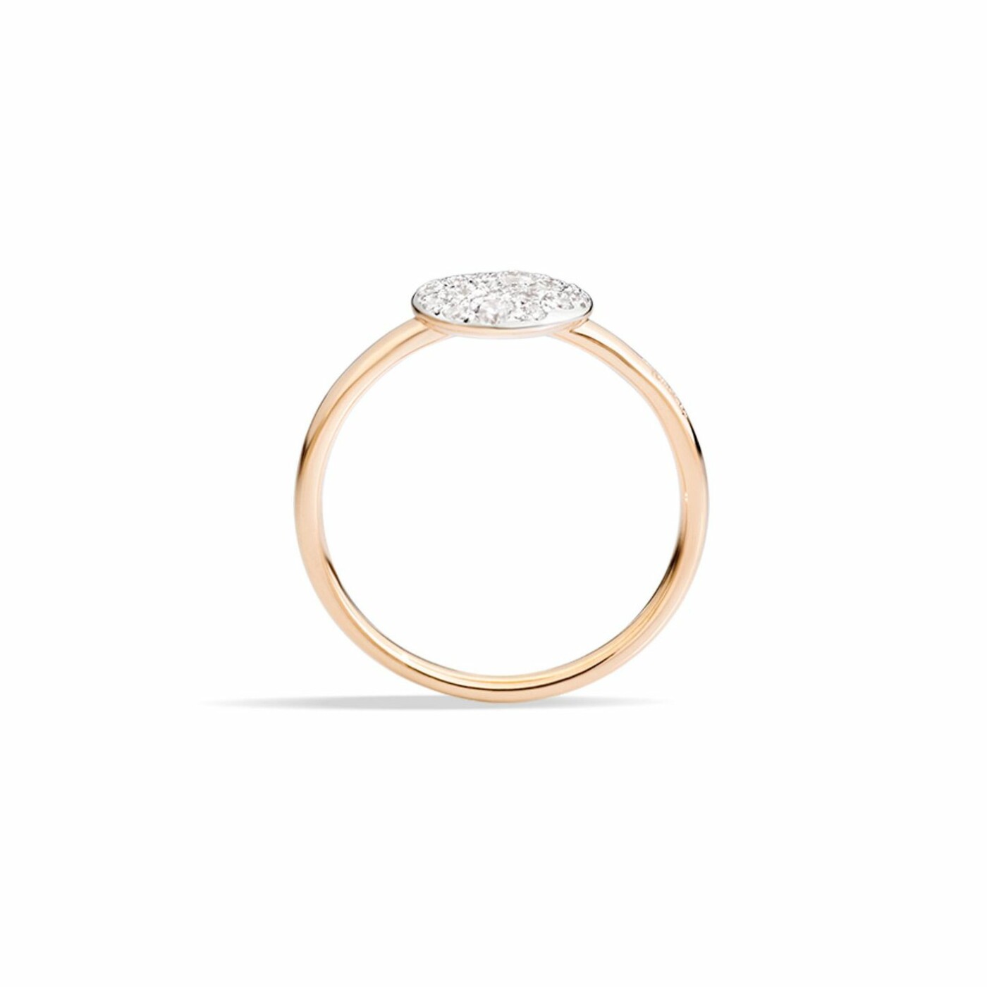 Bague Pomellato Sabbia petit modèle en or rose et Diamants