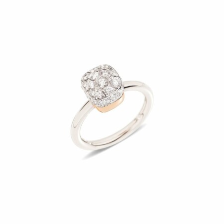 Pomellato Nudo Petit ring, rose gold, white gold and diamonds