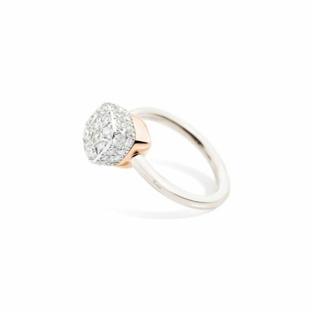 Pomellato Nudo Petit ring, rose gold, white gold and diamonds