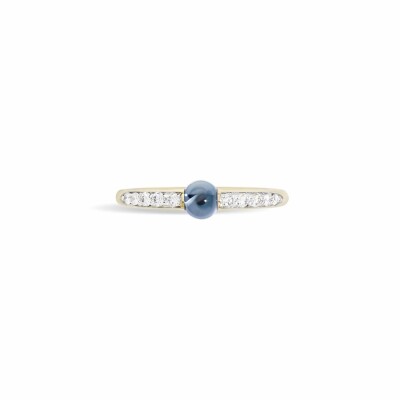 Bague Pomellato M'ama Non M'ama en or rose, topaze Blue London et diamants