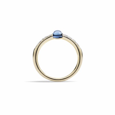 Bague Pomellato M'ama Non M'ama en or rose, topaze Blue London et diamants