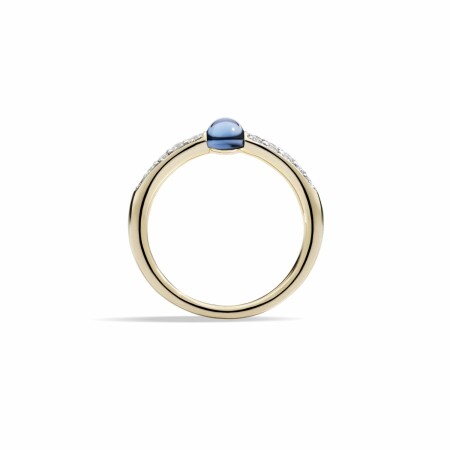 Bague Pomellato M'ama Non M'ama en or rose, topaze Blue London et diamants