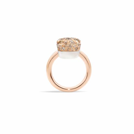 Pomellato Nudo Maxi ring, rose gold, white gold and cognac diamonds