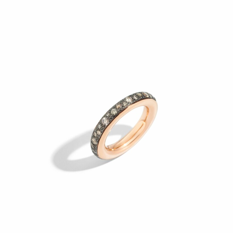Pomellato Iconica ring, rose gold and brown diamonds