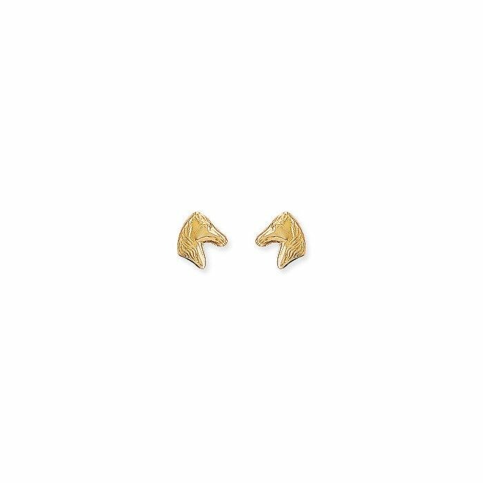 Boucles d'oreilles Cheval en or jaune