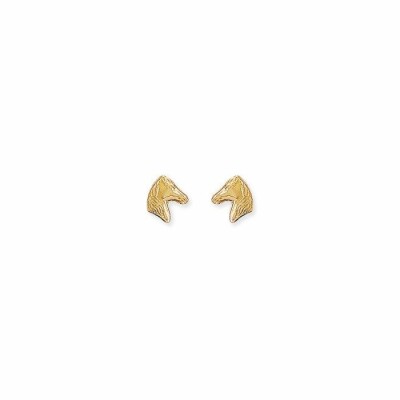 Boucles d'oreilles Cheval en or jaune